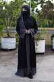 Dubai Cherry Fabric Rongdhanu One Button Abaya Borka: Modish Design without Hijab - Dubai Cherry Fabric Borka Gown for Women's Fashionable Look.