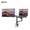 Selens Monitor and Laptop Stand with Dual Boom Arms Desk Mount Fits Photography Studio, Stream Studio Home Office. 