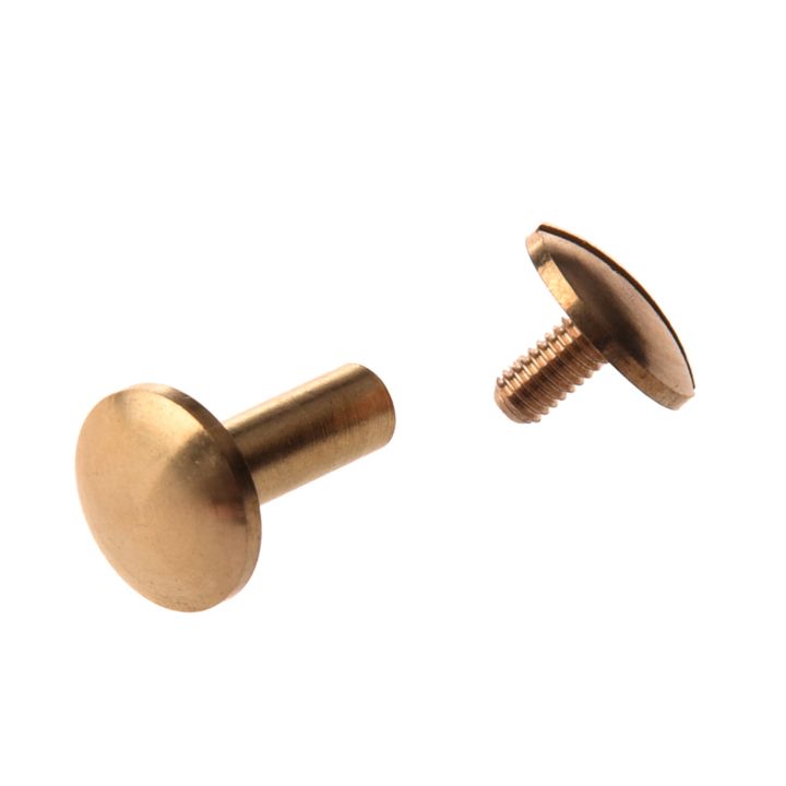 10x%20Arc%20Solid%20Brass%20Button%20Stud%20Screw%20Nail%20Leather%20Rivet%20Belt%2012mm%20-%20Image%204