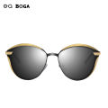 OQ BOGA 6 Styles Fashion Unisex Retro Cat Eye Frame Polarized Sunglasses Women Men Eye Protection Metal Full Rim Anti-UV Sun Glasses UV400.
