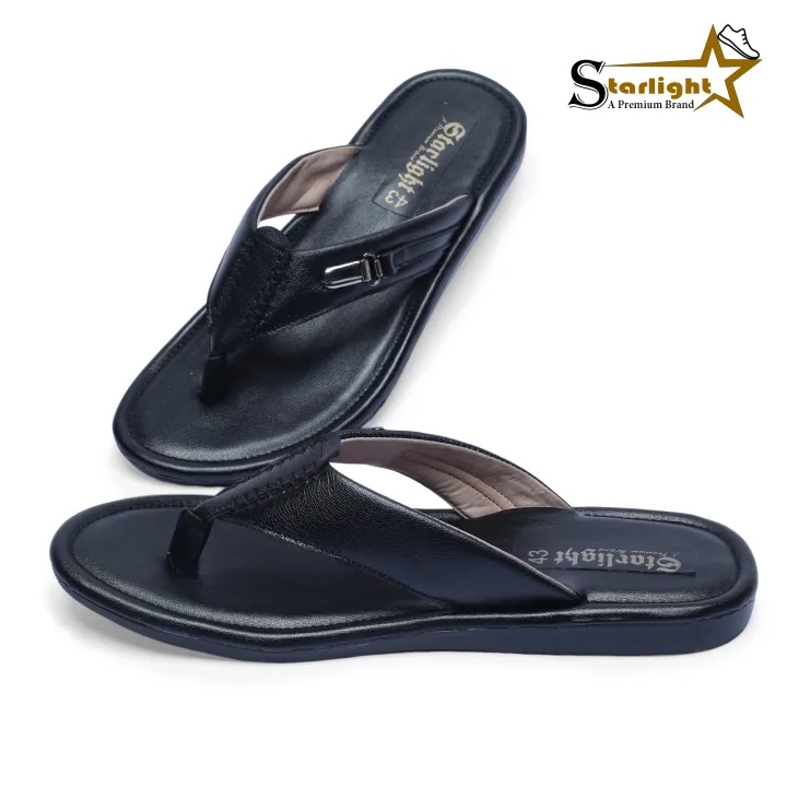 Black%20Leather%20Sandal%20For%20Men%20Starlight%20Shoes%20-%20Image%203