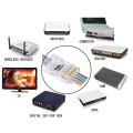 100 pcs Staggered EZ RJ45 Cat6 / Cat5e Pass Through Connector - 8P8C Gold Plated Passthrough.