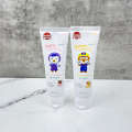 Korean Bole Le Children's Toothpaste contains fluoride to prevent retention in the mouth of infants young children. It has a fruit and orange flavor for oral cleaning.