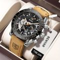 1pc BY BENYAR Watch For Men Chronograph Men's Watch Analog Quartz Movement Stylish Sports Designer Wrist Watch 1181.1inch Waterproof Elegant Father's Day Gift. 
