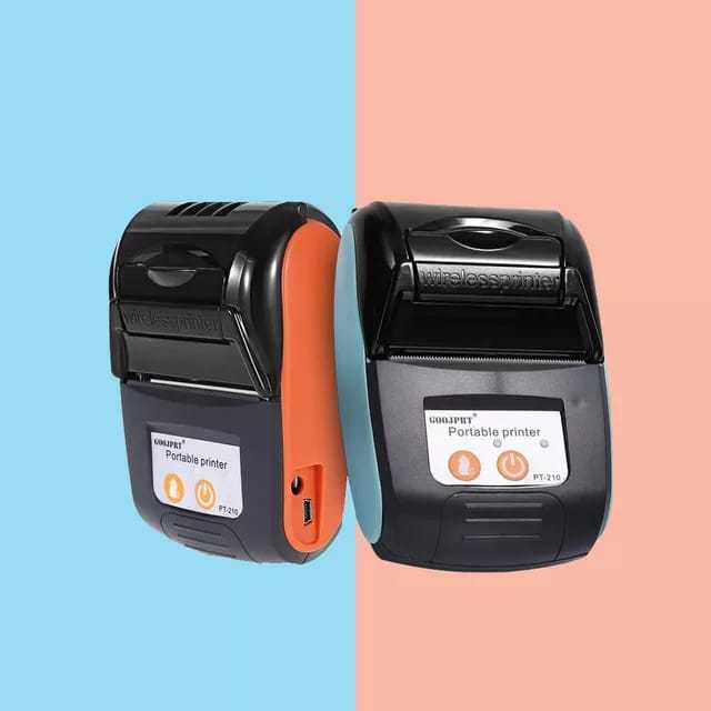 Thermal Receipt Printer (58mm), Portable POS Printer with USB and Bluetooth, compatible with Android/iOS/Windows. Ideal for supermarkets and retail stores. Supports direct thermal printing for bills and tickets, compatible with ESC/POS | Nadra-PT210