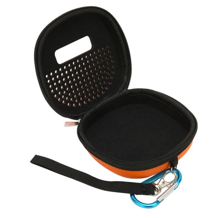 Speaker Semi Hard Case, Orange Micro Bluetooth Speaker Case Scratch Resistant with Metal Hook for Speakers