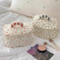 Cute Style Cosmetic Bag Trendy South Korean Japanese Design Makeup Bag Ins Love Large Capacity Storage Bag for Travel Daily Use Beauty Enthusiasts Organizational Aid Gifting. 