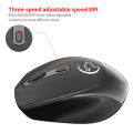 Rechargeable 2.4G Wireless Mouse Metal Noiseless Silent Click Optical Mouse 1600 DPI USB for Notebook Laptop PC. 
