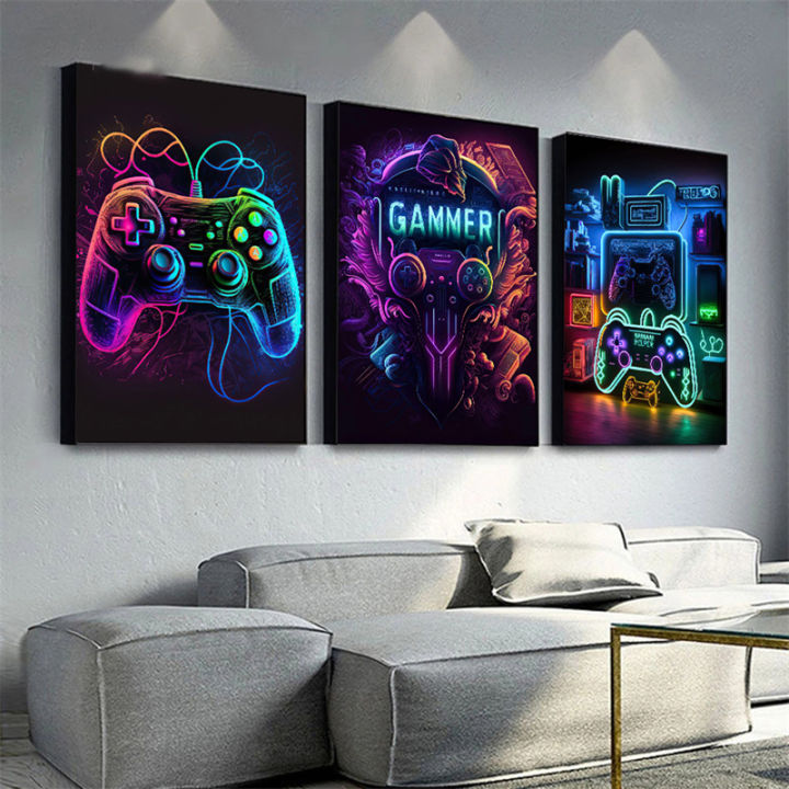 Neon%20Game%20Canvas%20Paintings%20Game%20Controller%20Gamer%20Gaming%20Neon%20Posters%20Canvas%20Prints%20Wall%20Art%20Pictures%20Esports%20Gamer%20Room%20Decor%20-%20Image%204