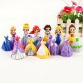 6pcs/set Disney Princess Magic Clip Doll QPosket Snow White Cinderella Ariel Belle Tangled Alice Model Set Toys for Children. 