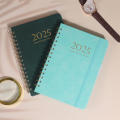 2025 Planner Management Portable Leather Notebook A5 Cover Diary for Office Student Personal Travel Professional. 