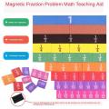 Educational Math Skills Kids Fraction Learning Toys Kit Colorful School. 