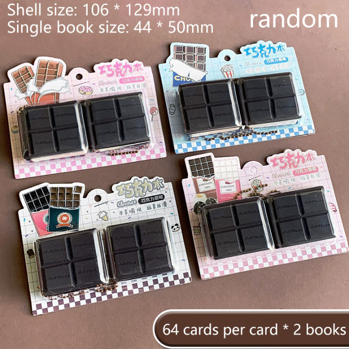 2Pcs Creative Fashion Cookie Chocolate Notebook Portable Notepad Funny Cute School Supply Students Stationery Pocket Notebook
