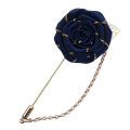 Cloth Flower Brooch Metal Leaf Lapel For Men Women Casual Fashion Accessories. 