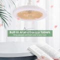 Auoyo 2 in 1 LED Fan Light Ceiling Light with Fans Intelligent Remote Control E27 Spiral Aromatherapy Fan Light  For Bathroom Kitchen Bedroom Night Market Ceiling Fan with Light. 