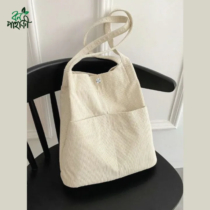 Trendy%20Top%20Handle%20With%20%20Outside%20Pocket%20%20Maroon%20Color%20Corduroy%20Tote%20Bag%20Shopping%20Bag/College/University%20Bag,Tote%20Bag%20-%20Image%203