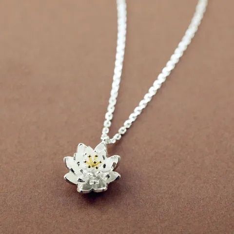 925 Sterling Silver lotus Necklaces Pendants For Women High