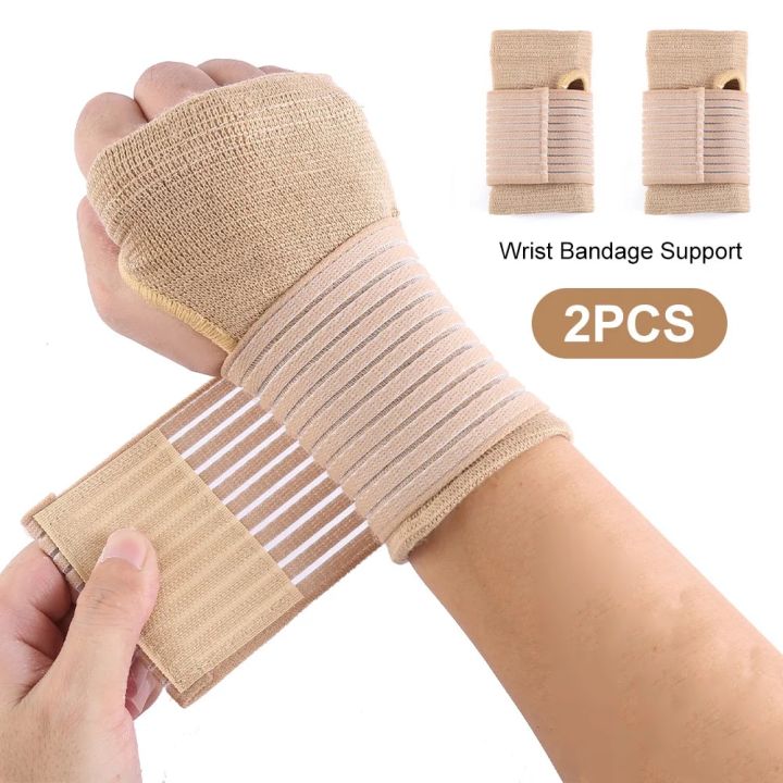 1%20Pair%20Elastic%20Bandage%20Wrist%20Guard%20Support%20Arthritis%20Sprain%20Band%20Carpal%20Protector%20Hand%20Brace%20Accessories%20Sports%20Safety%20Wristband%20-%20Image%202