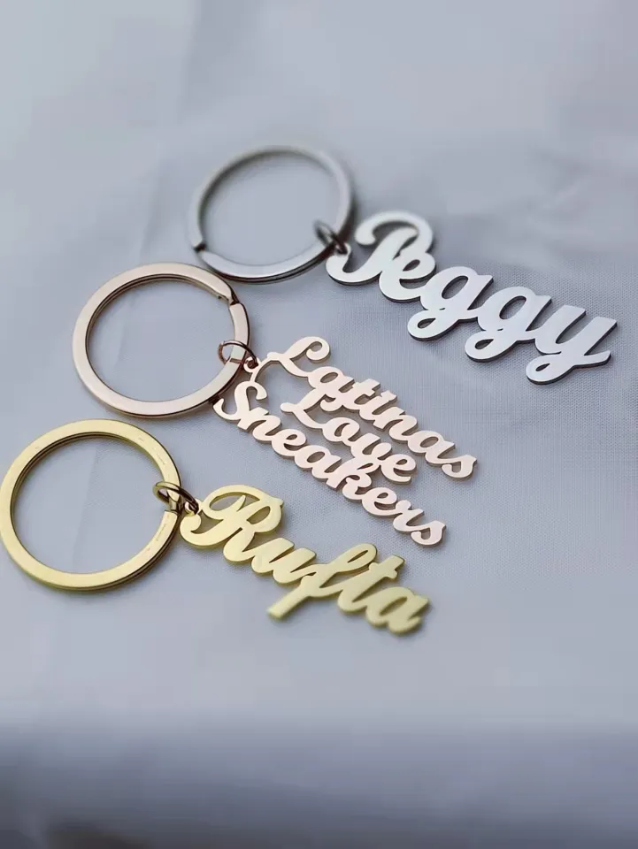 Custom Name Keychain Personalized Stainless Steel Pendant