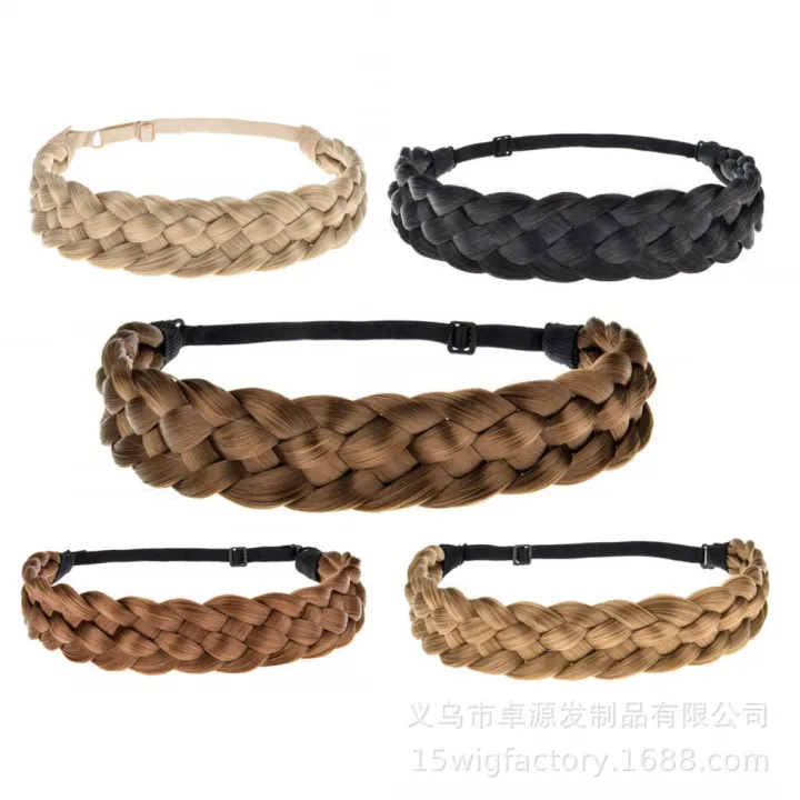 5%20Strands%20Classic%20Wide%20Braided%20Adjustable%20Hair%20Band%20Braided%20Elastic%20Hair%20Band%20for%20Women%20-%20Image%202