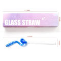 1Pc Glass Straws Twist Reusable Straws Heat Resistant Glass Straw Drinking Milk Tea Long Stem Glass Staws. 
