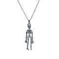 Retro Punk Skeleton Ghost Pendant Necklace Halloween Skull Necklace Long Sweater Chain Accessories for Women Men Teen Party Gift. 