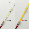 25Piece 2-Pin 5mm COB LED Strip Connector Kit Replacement Parts Accessories for Strip-To-Wire and Strip-To-Strip Joints on 5V-24V DC LED Light Strip.