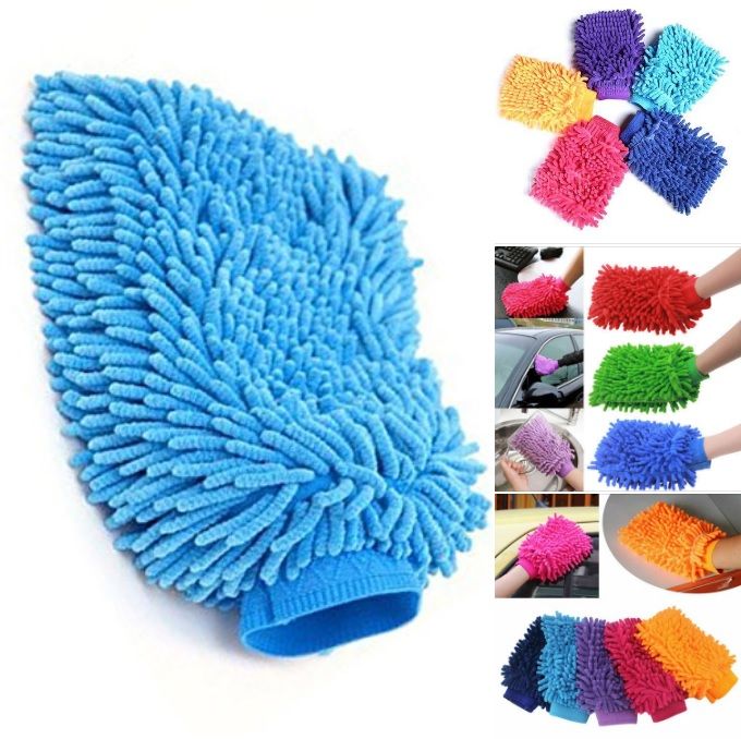 Scratch-Free Microfiber Cleaning Glove for Motorbike/Car-Small size
