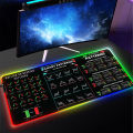 Stock Market Chart Pattern Large RGB Mouse Pad Mousepad LED Mouse Mat Table Pads Backlit Desk Mats Keyboard Mat XXL 90x40cm. 