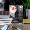 GC Acrylic Calendar With Wall Clock Includes 3 Erasable Markers Anti-sliding Anti-scratch Monthly Weekly Planner (15x20cm/6x7.9inch). 