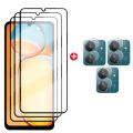 6-in-1 For Redmi 13C Glass Redmi 13C Tempered Glass HD 9H Full Cover Glue Screen Protector Xiaomi Redmi 13C 12C 10C Lens Glass. 