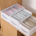 PP clip mesh fabric foldable clothes storage box large-capacity partitioned wardrobe organizer box multi-compartment pants storage box. 