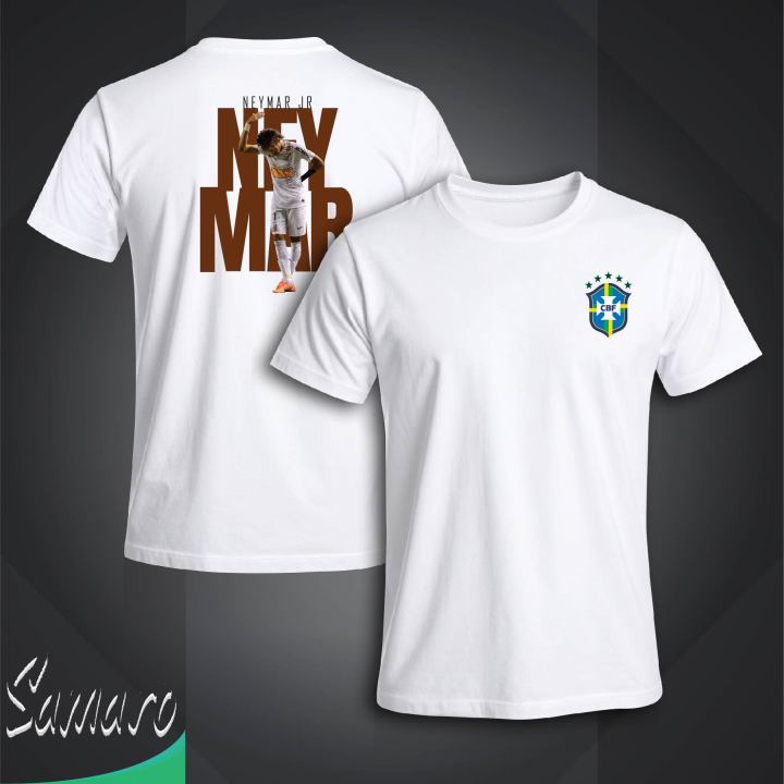 Neymar JR Fan Short Sleeve Football Jersey For Men - Half Sleeve Neymar jr t shirt - Brazil Jersey