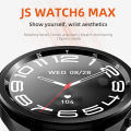 JS Watch 6 Max AMOLED Smart Watch Rotating Bezel 1.43 Inch Dual Buttons Men Bluetooth Wireless Charging Smartwatch Sports Women.