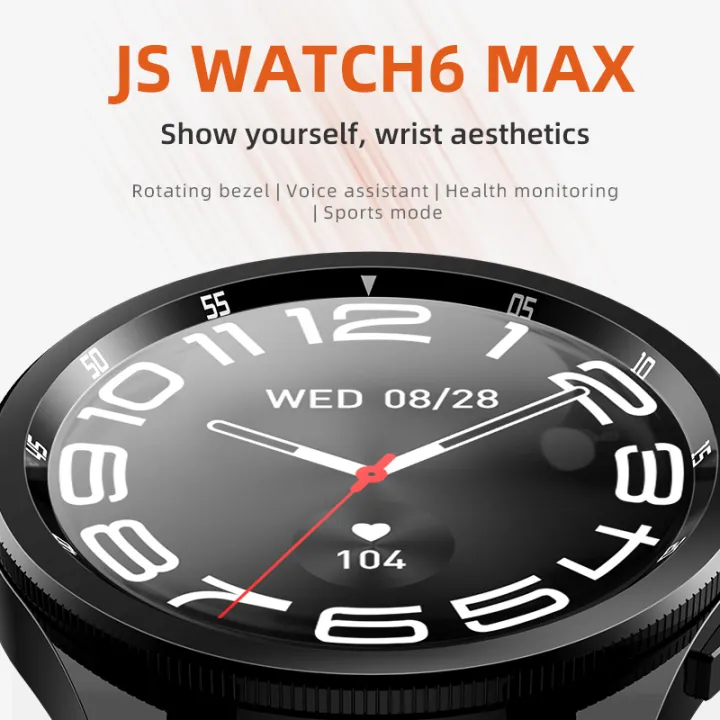 JS%20Watch%206%20Max%20AMOLED%20Smart%20Watch%20Rotating%20Bezel%201.43%20Inch%20Dual%20Buttons%20Men%20Bluetooth%20Wireless%20Charging%20Smartwatch%20Sports%20Women%20-%20Image%203