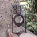 Xiaomi Redmi Note 13 5G - Leweisi Clear Plating Magnetic Case With Stand.