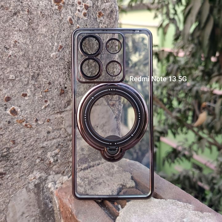 Xiaomi%20Redmi%20Note%2013%205G%20-%20Leweisi%20Clear%20Plating%20Magnetic%20Case%20With%20Stand%20-%20Image%205
