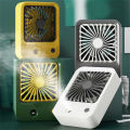 Desk Fan Plastic Case With Spray Humidification Function Mute 3 Adjustable Speeds Easy Button Control Mini Fan Minimal Design.