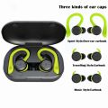 IPX7 Waterproof Wireless Headset Bluetooth Earphone Dual Wear Style Sport Running Stereo Headphone Long Play Time Mic Earbuds.