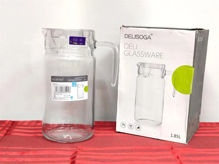 DELISOGA%20Glass%20Pitcher%20Jug.%20Crystal%20Clear%20Glass%20Water%20Jug%20And%20Juice%20Jug%20And%20Pitcher%20With%20Lid.%20-%20Image%207