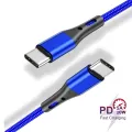 25cm/1m/2m Long USB Type C C to C PD Fast Charging Cable For LG Q61 Stylo 6 Style 3 Q51 W10 Alpha K41S Realme 6s X50 Pro Redmi. 