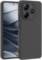 Xiaomi Redmi Note 14 4G Silicone Matte Flexible Soft Phone Case - Black - Phone Back Cover.