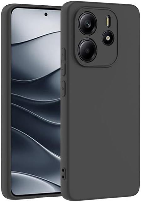 Xiaomi%20Redmi%20Note%2014%204G%20Silicone%20Matte%20Flexible%20Soft%20Phone%20Case%20-%20Black%20-%20Phone%20Back%20Cover%20-%20Image%208