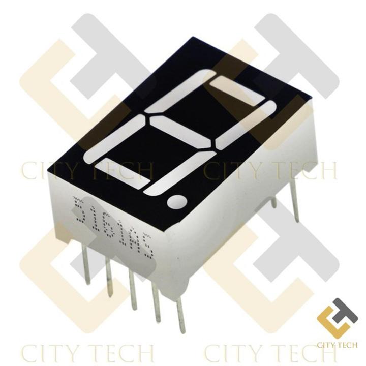 2Pcs- CC Single Digit 0.56 Inch RED Color Common Cathode 7 Segment Display 1 Digit RED LED Light Bulbs Seven Segment Display