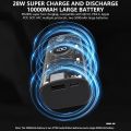 Handheld Jet Fan 100,000RPM Brushless Motor Duct Fan High Power Ducted Turbofan Violent Dust Blower Powerful Keyboard Cleaning Tool Multi-speed Adjustment 6pcs Brightness Adjustable LED Lights with Fast Recharging Functions.