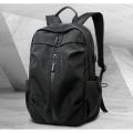 Fashion Water Resistant Backpack With USB Port (Black) FA02MDBH. 