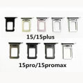 For iPhone 15/15 Plus, iPhone 15 Pro/15 Pro Max Single / Dual Nano Sim Card Tray Holder Sim Adaptor With Free Sim Ejector Pin Replacement Part. 
