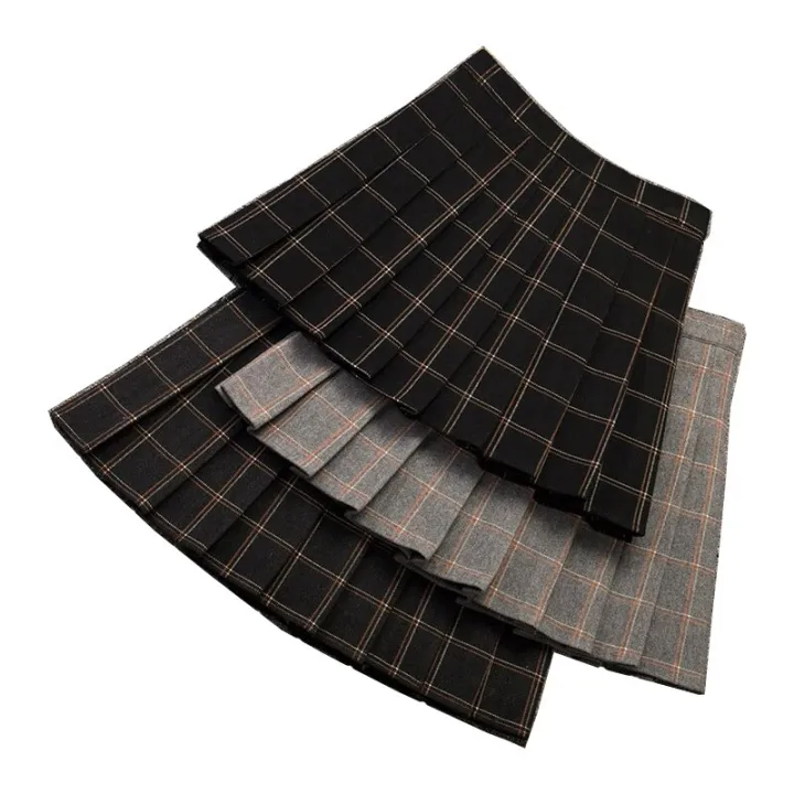 New%20Women's%20Fall/Winter%20Skirt%20High%20Waist%20Folded%20Skirt%20%20A-line%20above%20knee%20length%20Skirt%20tennis%20skirt%20-%20Image%203