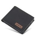 baellerry Korean version multi-card zipper canvas wallet fashion horizontal open wallet men's short wallet. 