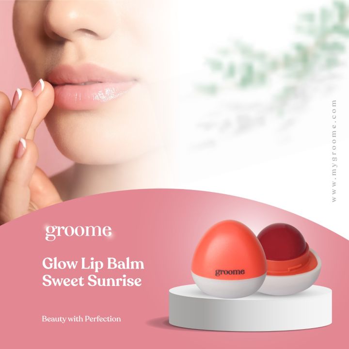 Groome%20Glow%20Lip%20balm%20tinted%20with%20SPF%2015%20%E2%80%93%20Sweet%20Sunrise%2024-hour%20moisture%20healer%20SPF%2015%20tinted%20-%20EXP:%201/27%20-%20Image%202
